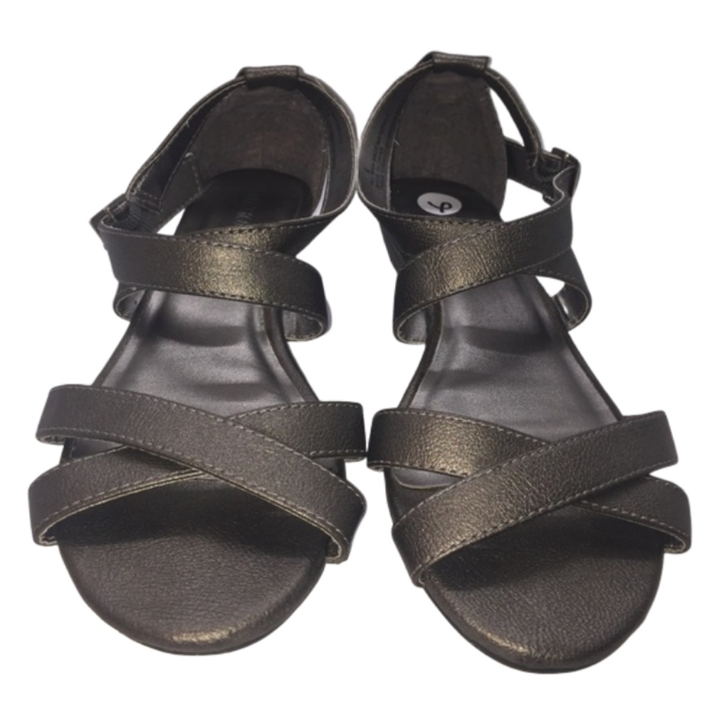 Merona Sandals Dark Grey with Metallic Sheen 6M